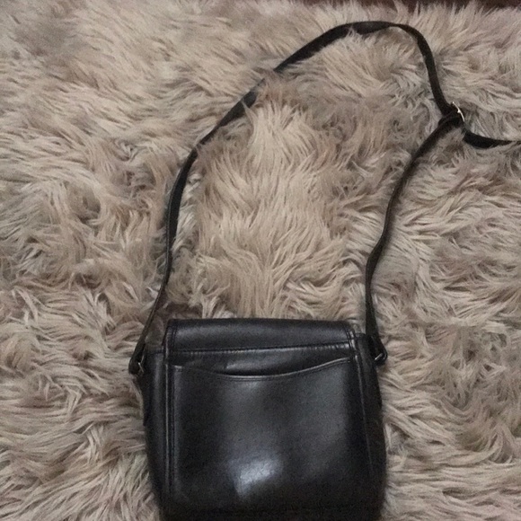 Black leather over the shoulder purse - Picture 2 of 4